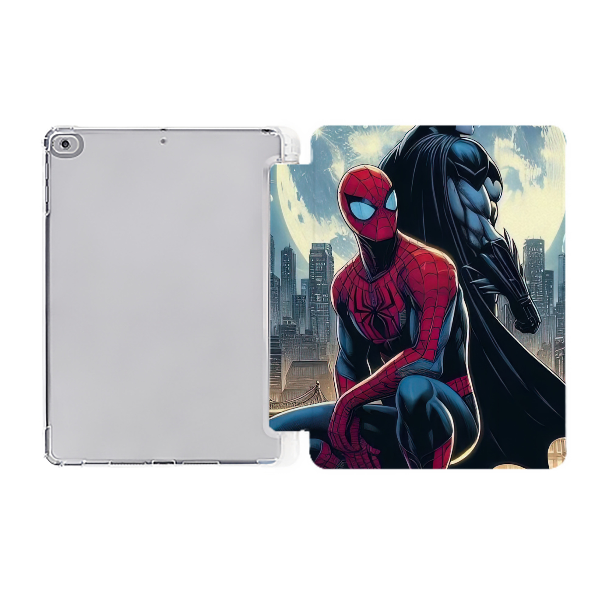 （画像用） Spider Man スパイダーマン IPad ケース ペン収納付き 三つ折りスタンド PUレザー×シリコン 対応機種9.5/10.5/10.9インチ